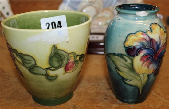 Two Moorcroft vases